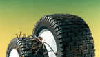 Flat-resistant tires fortify lawn and garden tractors