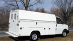 Van accommodates single-wheel, cutaway chassis