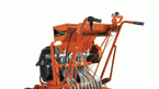 Plant grass seed or maintain turf with double-duty overseeder and dethatcher