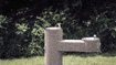 Outdoor drinking fountain refreshes people and pets