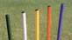 Colorful marking posts come with or without spiked end