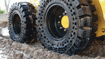 Semi-Pneumatic Tires Cushion Skid Steers’ Ride