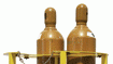 Carousel protects pressurized gas bottles