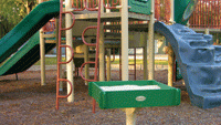 Add a sand table to play areas for permanent enjoyment
