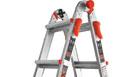 Multi-use ladder system employs military technology