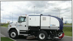 Truck-mounted mechanical sweeper