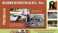 Recycled-material sidewalks