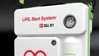 Emergency oxygen and defibrillator kit