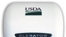 Green hand dryers at the USDA
