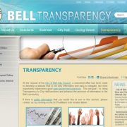 Screenshot of Bell, Calif., website's transparency page