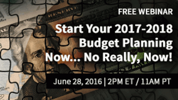 Start your 2017-2018 budget planning now…no really, now!