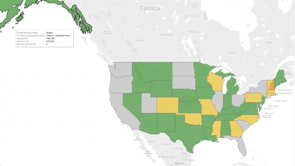 Track the FirstNet ‘opt-in/opt-out’ progress of all 50 states and 6 territories with this map