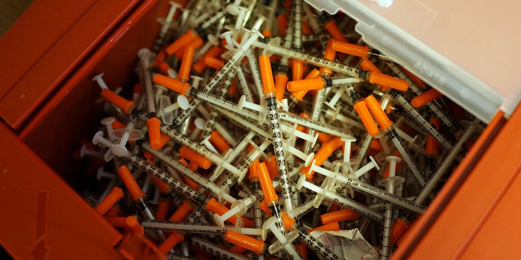 Needle exchanges established to combat spread of viruses among intravenous drug users