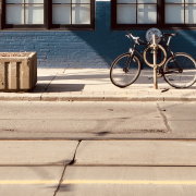 curb and bicycle
