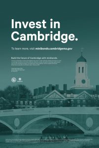 An ad for Cambridge, Mass., minibonds that would help fund local projects.